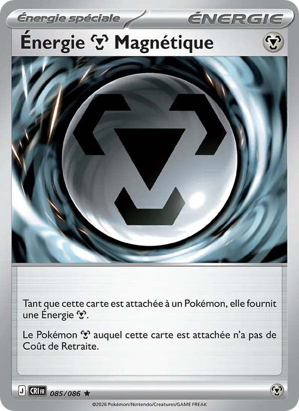 Carte Pokémon Énergie Metal Magnétique de l'extension Chaos Ascendant