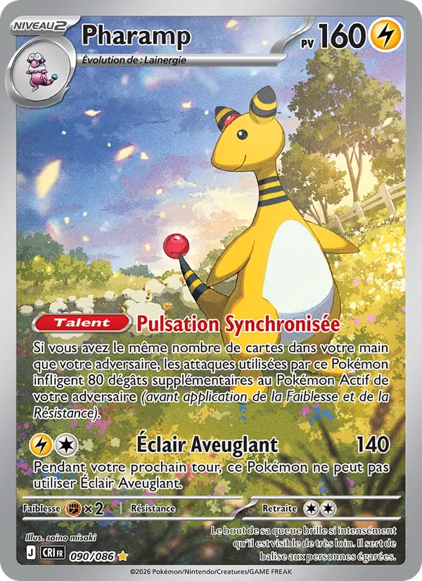 Carte Pokémon Pharamp de l'extension Chaos Ascendant