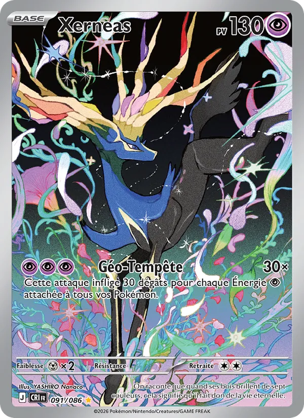 Carte Pokémon Xerneas de l'extension Chaos Ascendant