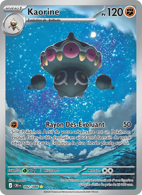 Carte Pokémon Kaorine de l'extension Chaos Ascendant