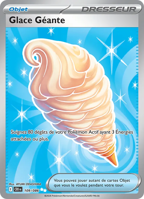 Carte Pokémon Glace Géante de l'extension Chaos Ascendant