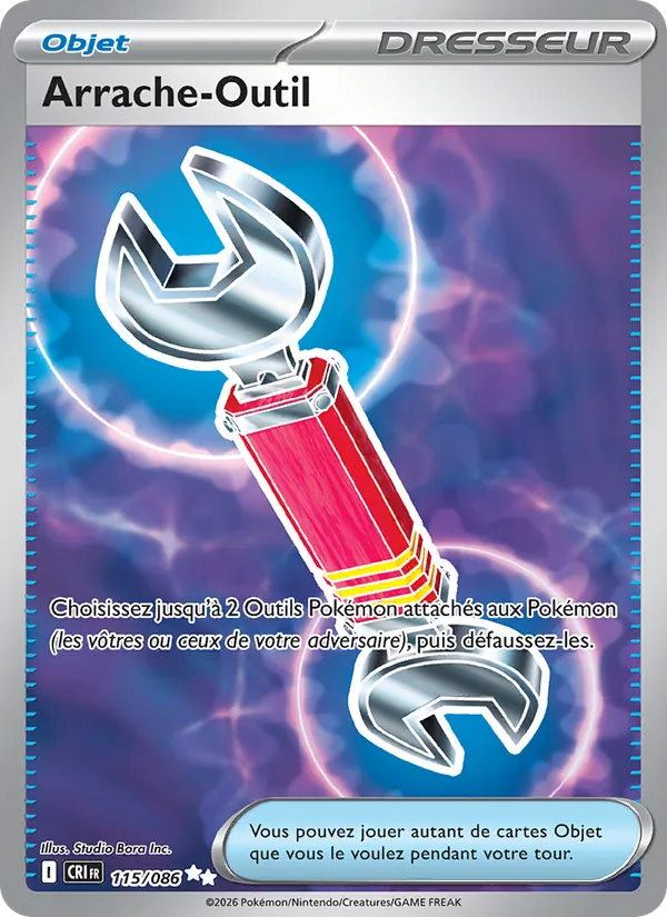 Carte Pokémon Arrache-Outil de l'extension Chaos Ascendant