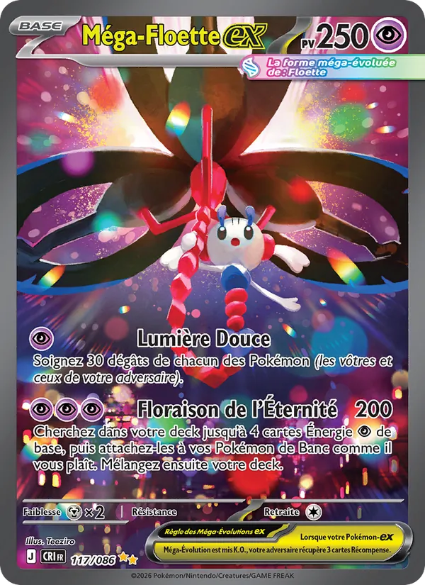 Carte Pokémon Méga-Floette-ex de l'extension Chaos Ascendant