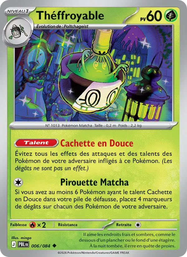 Carte Pokémon Théffroyable de l'extension Nuit Noire