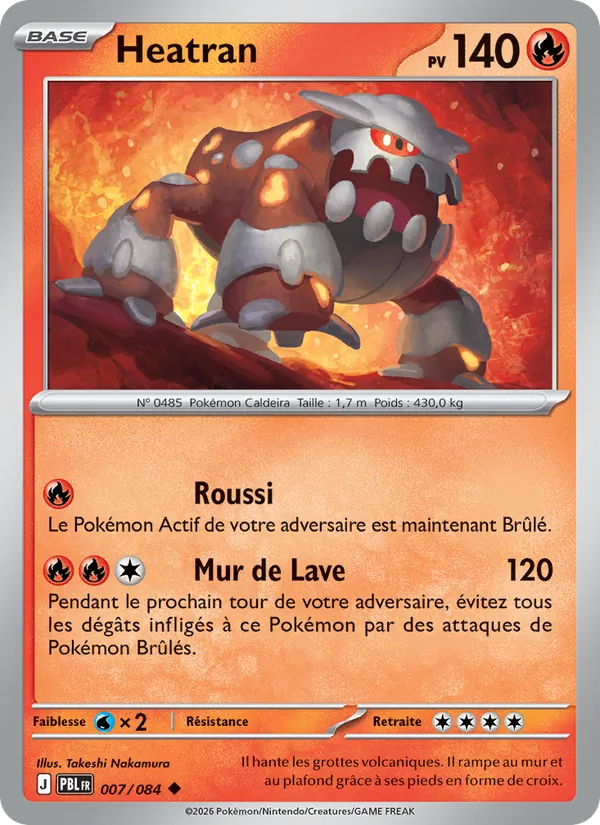 Carte Pokémon Heatran de l'extension Nuit Noire