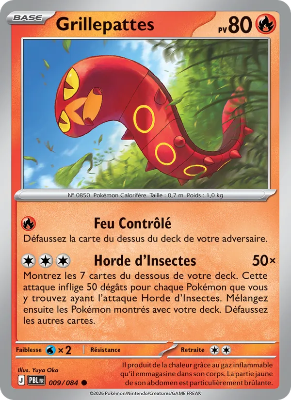 Carte Pokémon Grillepattes de l'extension Nuit Noire