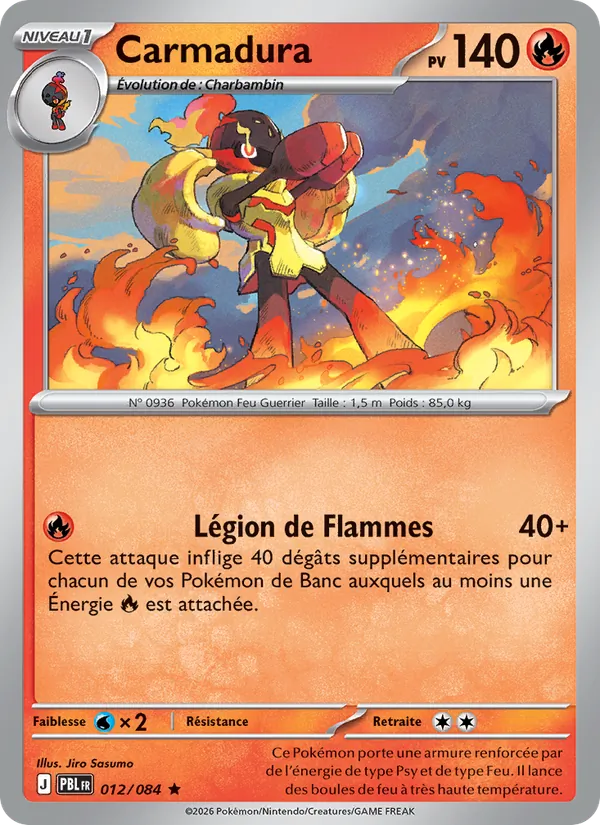 Carte Pokémon Carmadura de l'extension Nuit Noire
