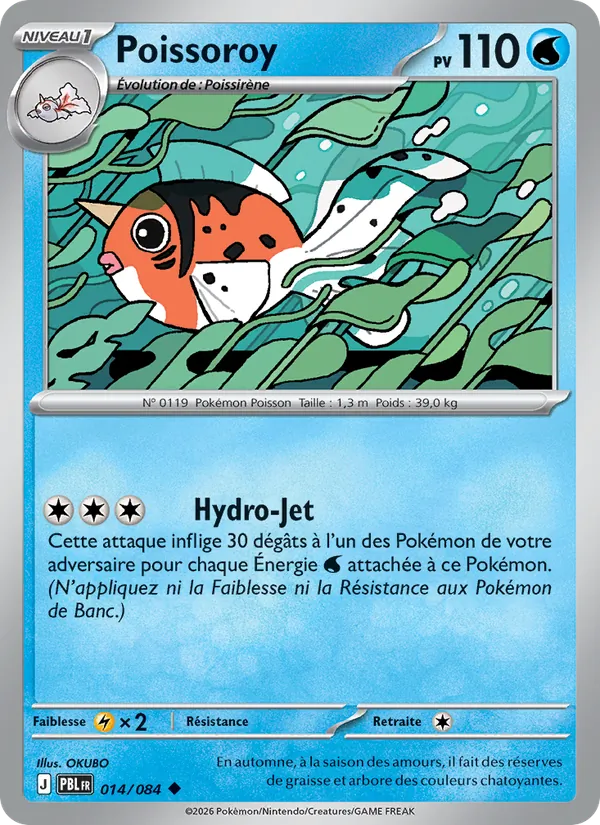 Carte Pokémon Poissoroy de l'extension Nuit Noire