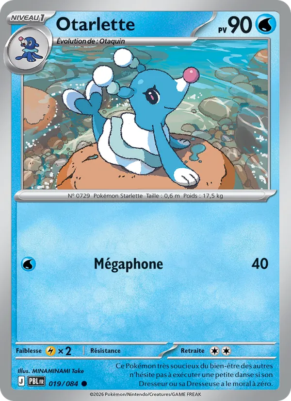 Carte Pokémon Otarlette de l'extension Nuit Noire