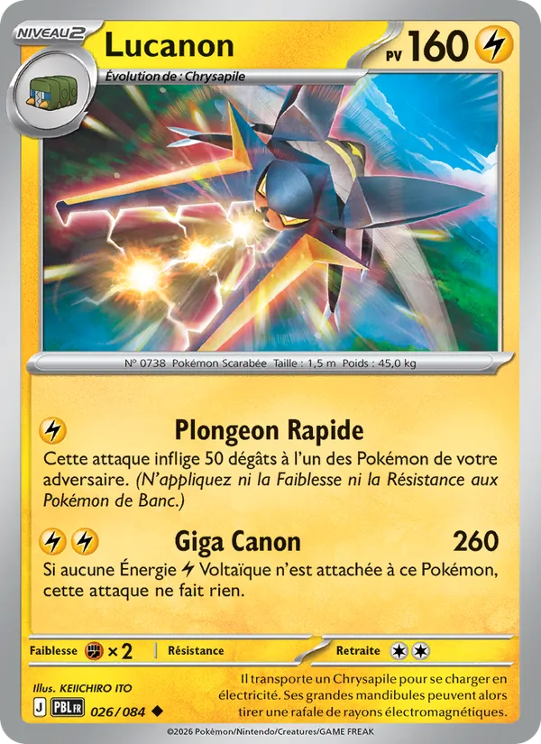 Carte Pokémon Lucanon de l'extension Nuit Noire