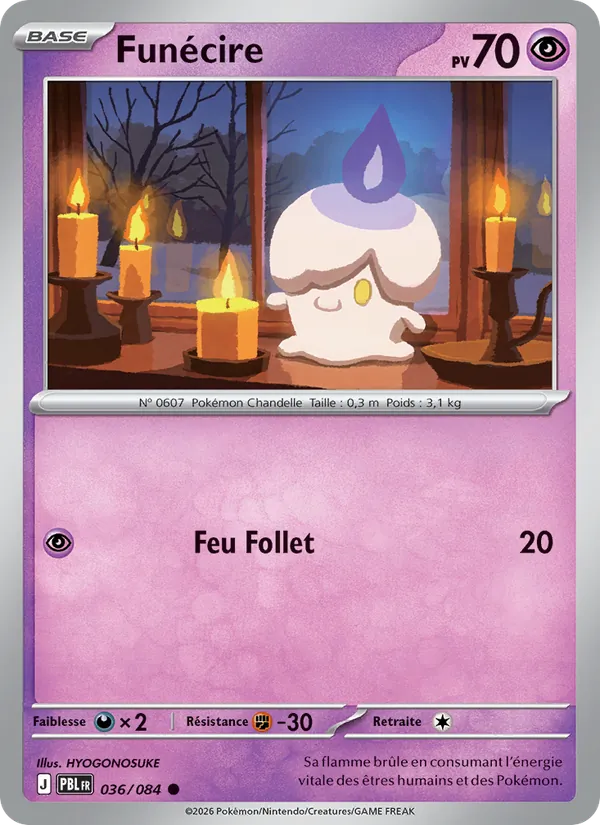 Carte Pokémon Funécire de l'extension Nuit Noire