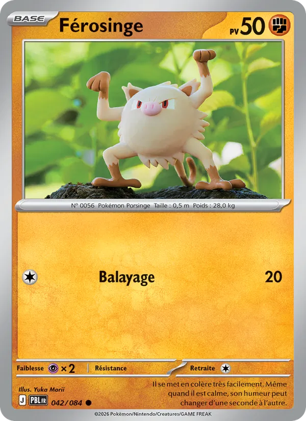 Carte Pokémon Férosinge de l'extension Nuit Noire