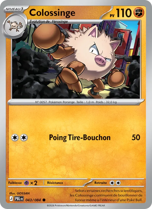 Carte Pokémon Colossinge de l'extension Nuit Noire
