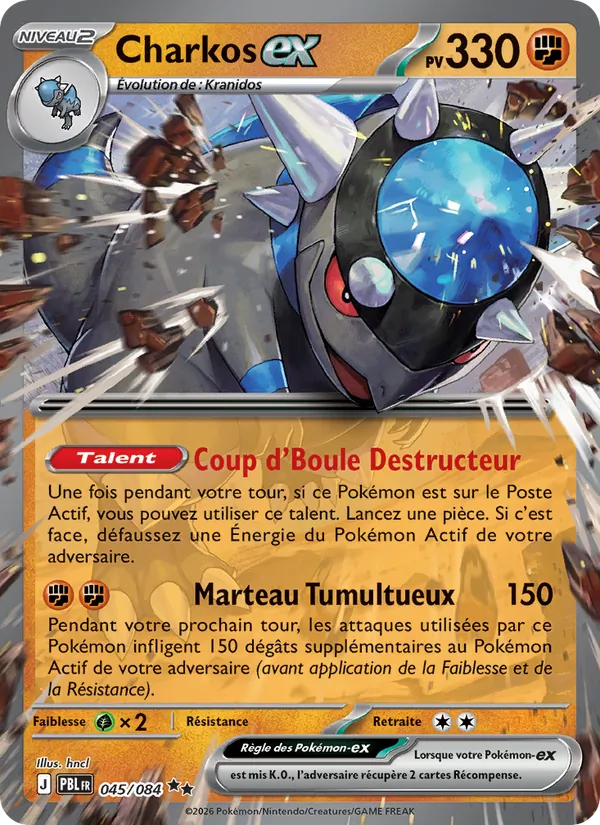 Carte Pokémon Charkos-ex de l'extension Nuit Noire