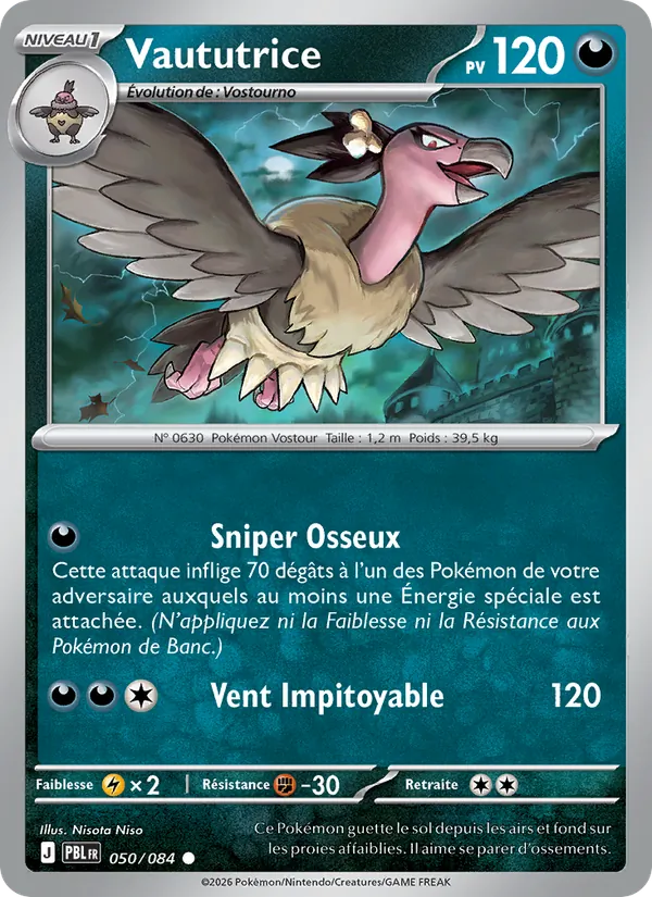 Carte Pokémon Vaututrice de l'extension Nuit Noire