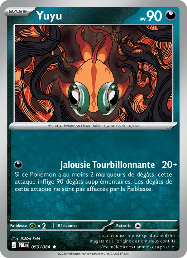 Carte Pokémon Yuyu de l'extension Nuit Noire
