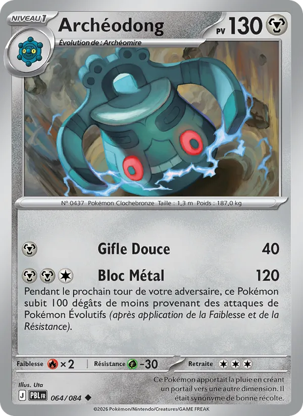 Carte Pokémon Archéodong de l'extension Nuit Noire