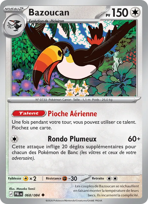 Carte Pokémon Bazoucan de l'extension Nuit Noire