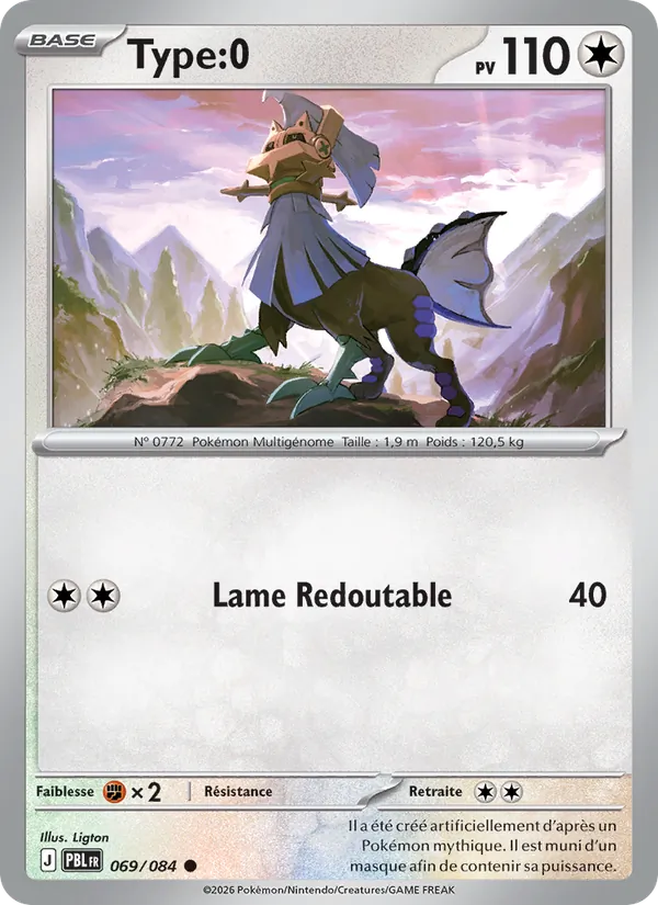 Carte Pokémon Type:0 de l'extension Nuit Noire
