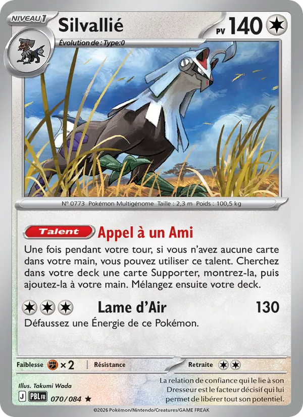 Carte Pokémon Silvallié de l'extension Nuit Noire