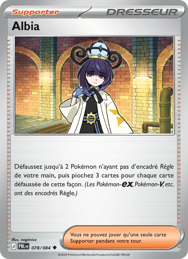 Carte Pokémon Albia de l'extension Nuit Noire
