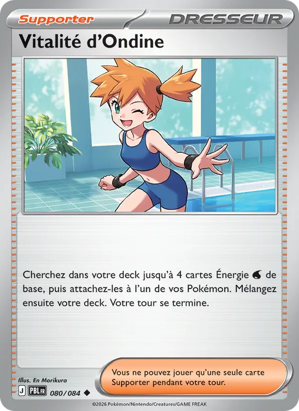 Carte Pokémon Vitalité d'Ondine de l'extension Nuit Noire