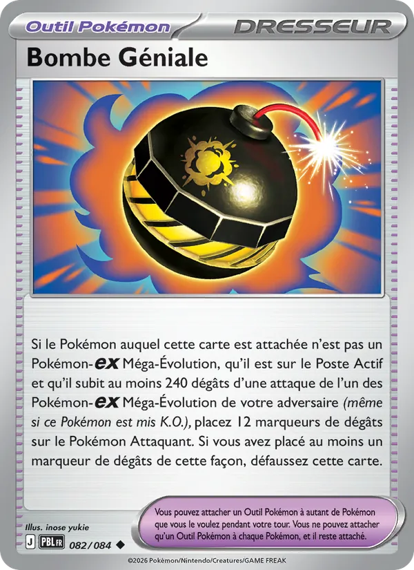 Carte Pokémon Bombe Géniale de l'extension Nuit Noire