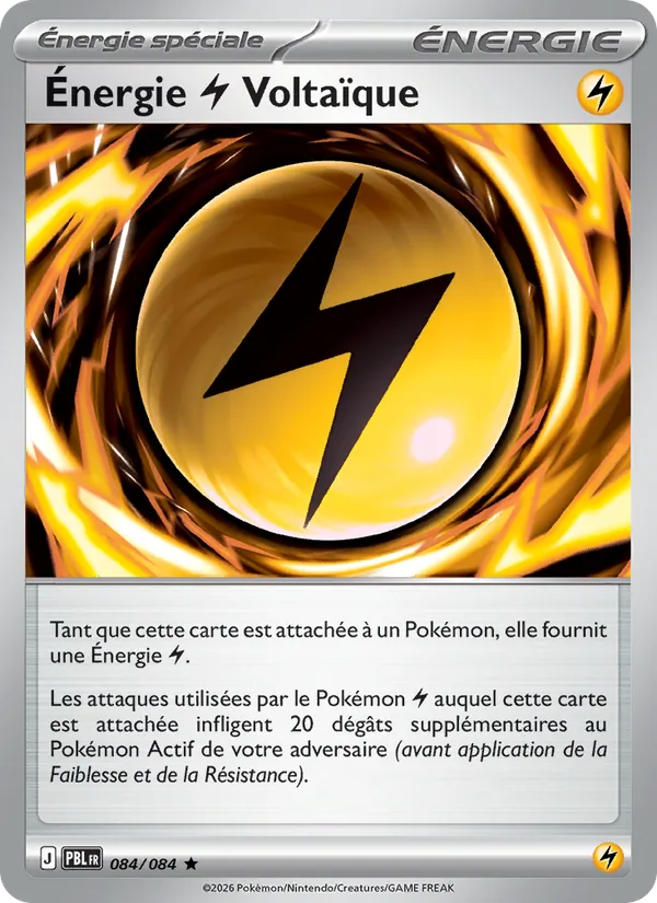 Carte Pokémon Énergie Lightning Voltaïque de l'extension Nuit Noire