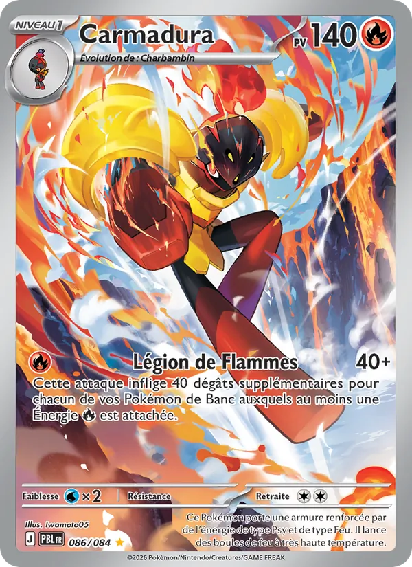 Carte Pokémon Carmadura de l'extension Nuit Noire