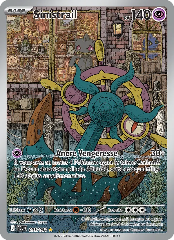 Carte Pokémon Sinistrail de l'extension Nuit Noire