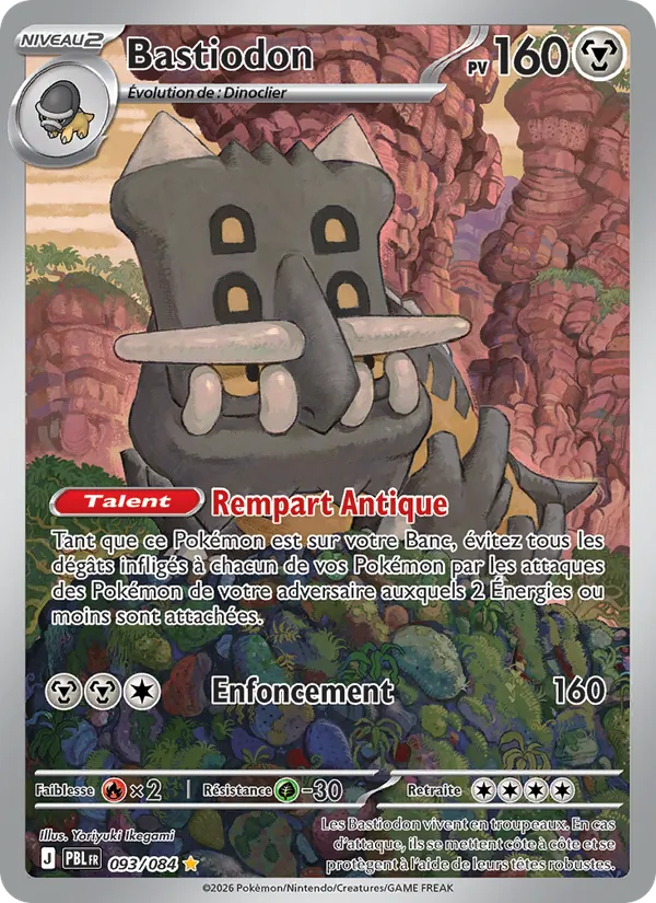 Carte Pokémon Bastiodon de l'extension Nuit Noire