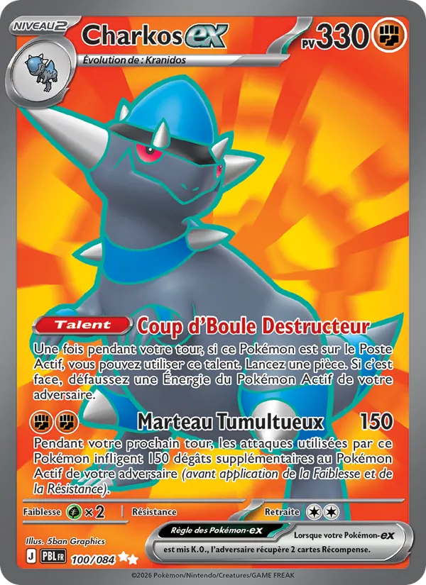 Carte Pokémon Charkos-ex de l'extension Nuit Noire