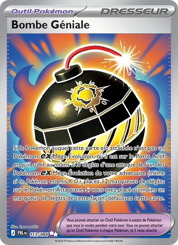Carte Pokémon Bombe Géniale de l'extension Nuit Noire