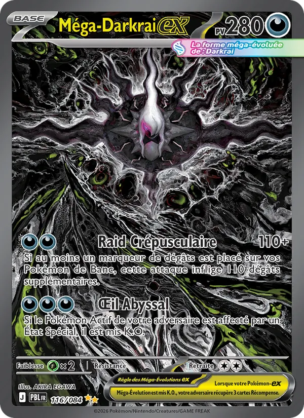 Carte Pokémon Méga-Darkrai-ex de l'extension Nuit Noire