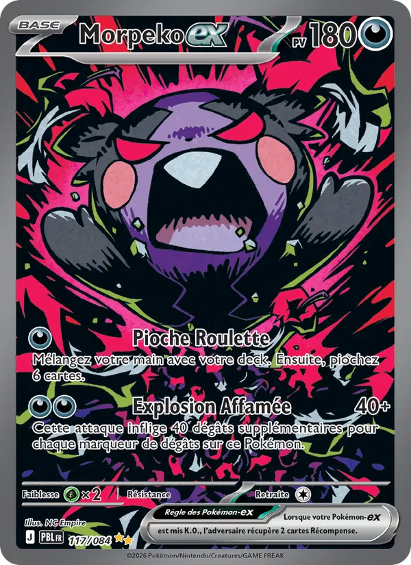 Carte Pokémon Morpeko-ex de l'extension Nuit Noire