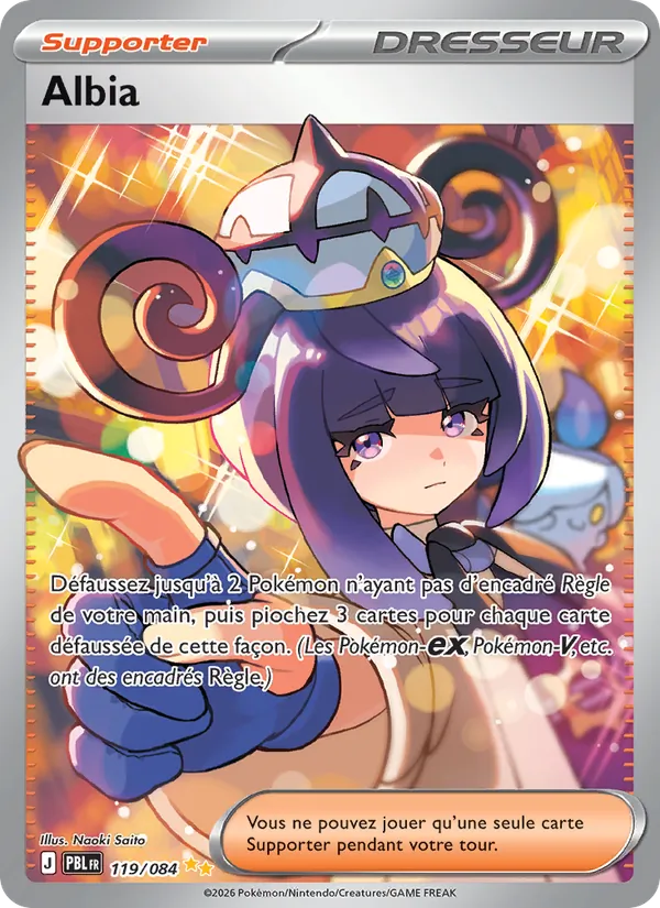 Carte Pokémon Albia de l'extension Nuit Noire
