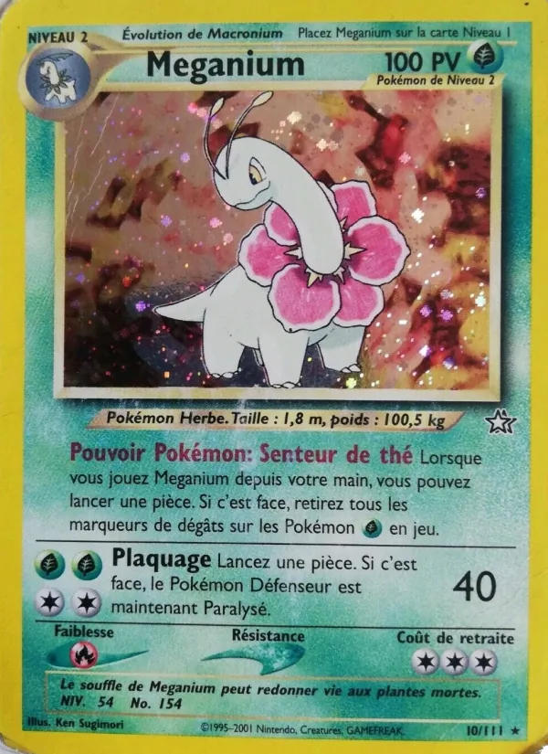 Carte Pokémon Méganium de l'extension Neo Genesis