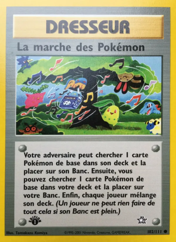 Carte Pokémon La marche des Pokémon de l'extension Neo Genesis