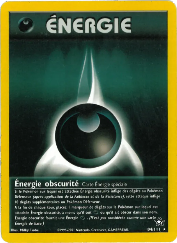 Carte Pokémon Énergie obscurité de l'extension Neo Genesis