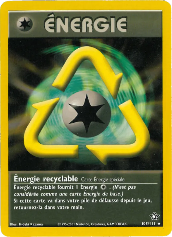 Carte Pokémon Énergie recyclable de l'extension Neo Genesis