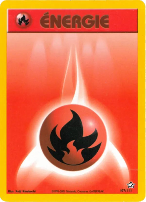 Carte Pokémon Énergie Feu de l'extension Neo Genesis