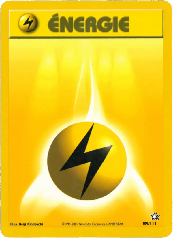 Carte Pokémon Énergie Électrique de l'extension Neo Genesis