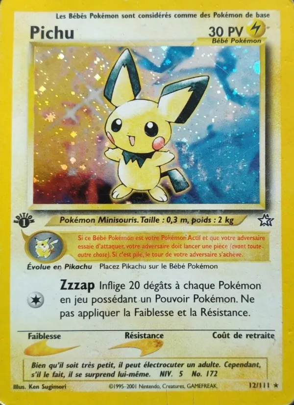 Carte Pokémon Pichu de l'extension Neo Genesis