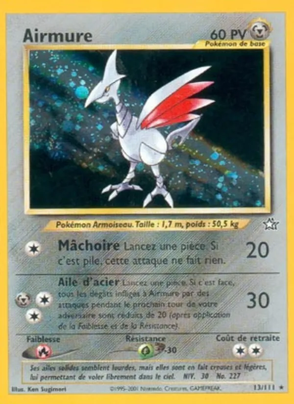 Carte Pokémon Airmure de l'extension Neo Genesis