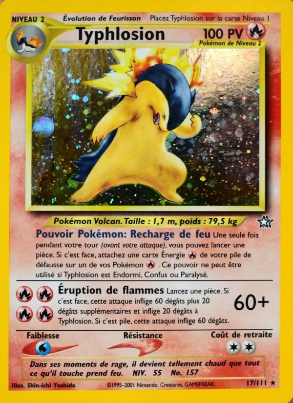 Carte Pokémon Typhlosion de l'extension Neo Genesis