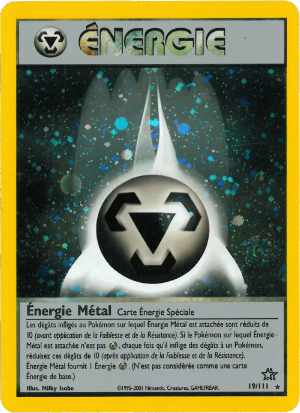 Carte Pokémon Énergie Métal de l'extension Neo Genesis