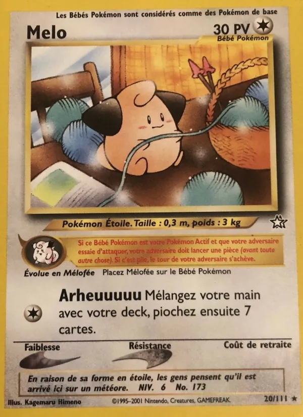 Carte Pokémon Mélo de l'extension Neo Genesis