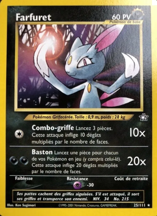 Carte Pokémon Farfuret de l'extension Neo Genesis
