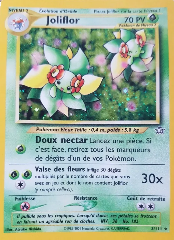 Carte Pokémon Joliflor de l'extension Neo Genesis