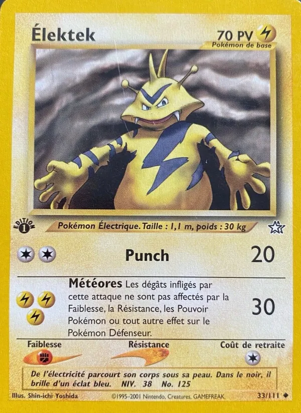 Carte Pokémon Élektek de l'extension Neo Genesis